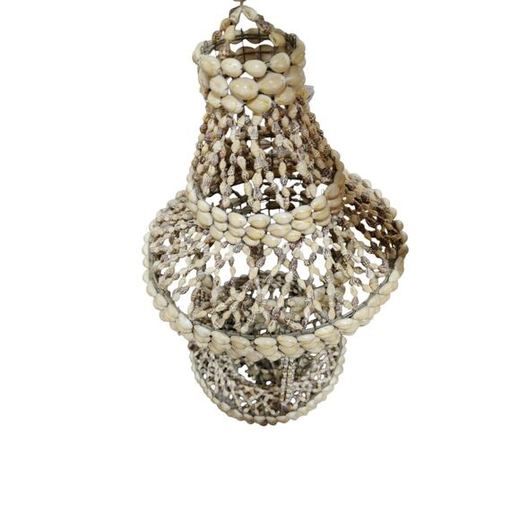 Vintage Seashell hanging Bohemian plant holder - Picture 2 of 4